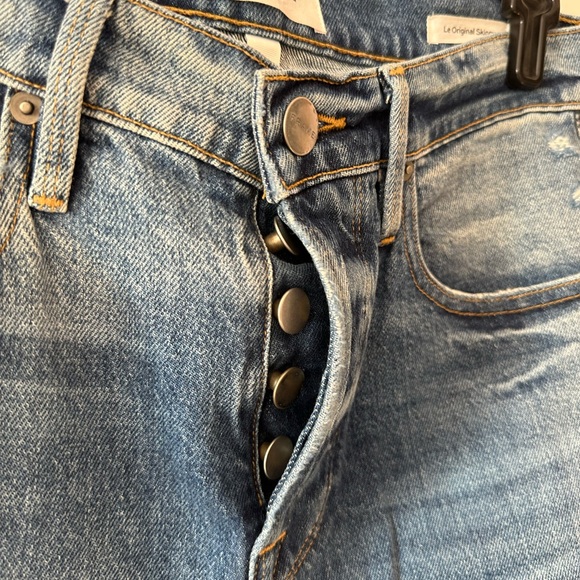 Frame Le Original Skinny Asymmetrical Pocket Jeans Size 26 - Picture 5 of 13